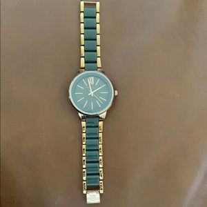 Anne Klein hunter green watch